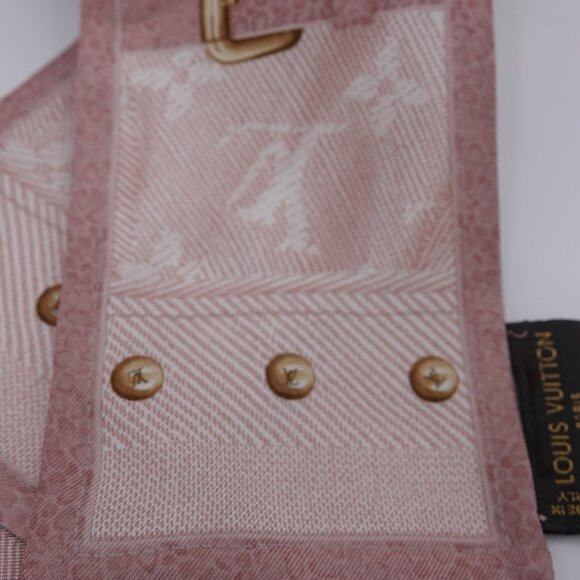 Louis Vuitton Silk Monogram Denim Bandeau Rose Clair - Picture 4 of 6
